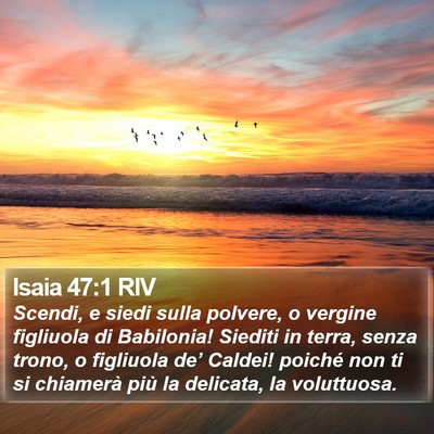 Isaia 47:1 RIV Bible Verse Image