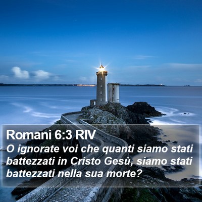 Romani 6:3 RIV Bible Verse Image