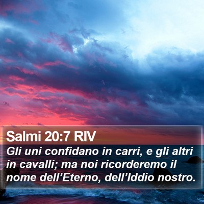 Salmi 20:7 RIV Bible Verse Image