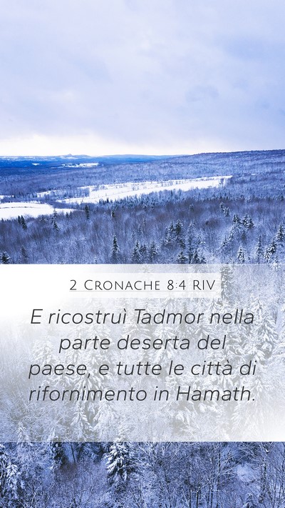 2 Cronache 8:4 RIV Mobile Phone Wallpaper - E ricostruì Tadmor nella parte deserta del - Mobile Bible Verse Wallpaper