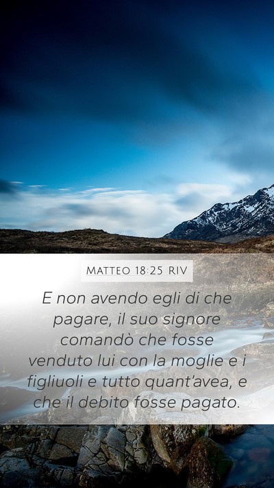 Matteo 18:25 RIV Bible Verse Image