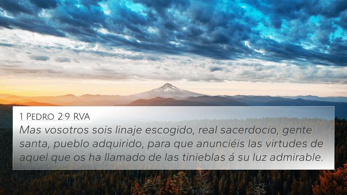 1 Pedro 2:9 RVA 4K Wallpaper - Mas vosotros sois linaje escogido, real - 4K Wallpaper Bible Verse