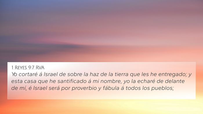 1 Reyes 9:7 RVA 4K Wallpaper - Yo cortaré á Israel de sobre la haz de la - 4K Wallpaper Bible Verse