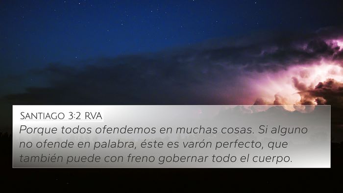 Santiago 3:2 RVA 4K Wallpaper - Porque todos ofendemos en muchas cosas. Si alguno - 4K Wallpaper Bible Verse