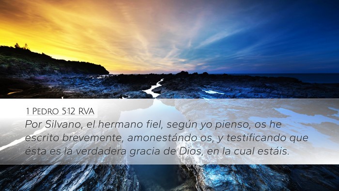 1 Pedro 5:12 RVA Desktop Wallpaper - Por Silvano, el hermano fiel, según yo pienso, - Desktop Bible Verse Wallpaper