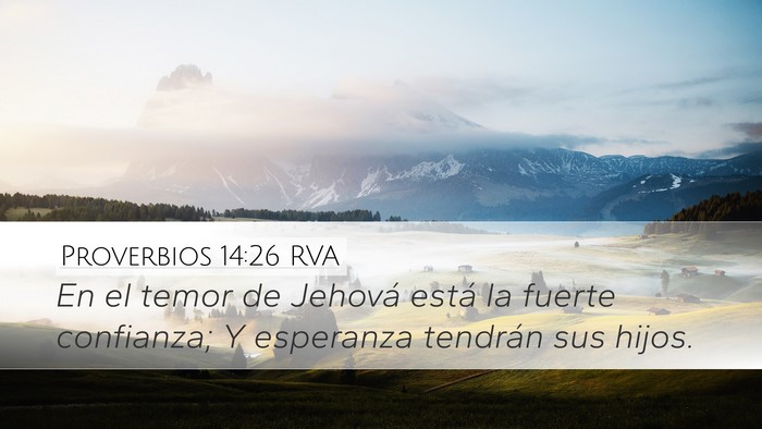 Proverbios 14:26 RVA Bible Verse Image