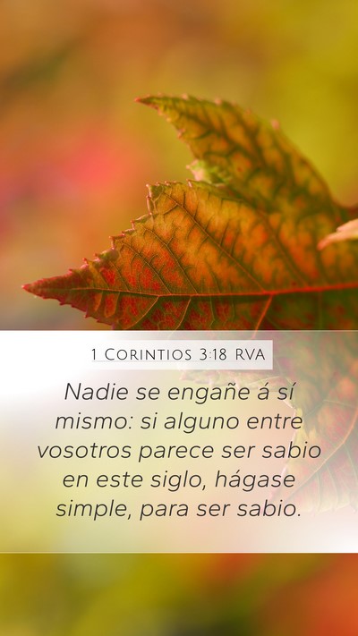 1 Corintios 3:18 RVA Bible Verse Image