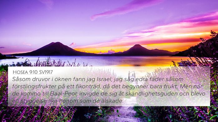 Hosea 9:10 SV1917 4K Wallpaper - Såsom druvor i öknen fann jag Israel; jag såg - 4K Wallpaper Bible Verse