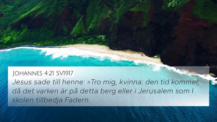 Johannes 4:21 SV1917 4K Wallpaper - Jesus sade till henne: »Tro mig, kvinna: den tid - 4K Wallpaper Bible Verse