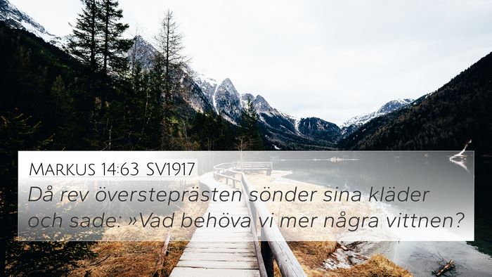 Markus 14:63 SV1917 4K Wallpaper - Då rev översteprästen sönder sina kläder och - 4K Wallpaper Bible Verse