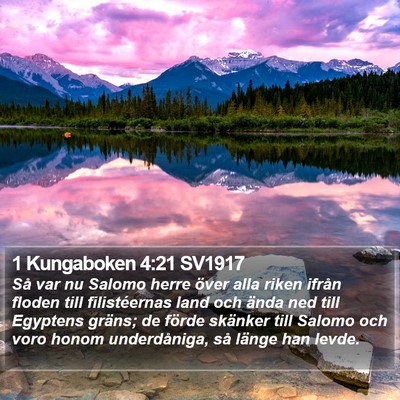 1 Kungaboken 4:21 SV1917 Bible Verse Image