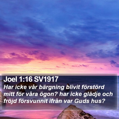 Joel 1:16 SV1917 Bible Verse Image