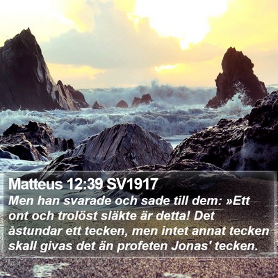 Matteus 12:39 SV1917 Bible Verse Image