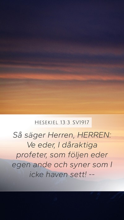 Hesekiel 13:3 SV1917 Bible Verse Image