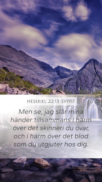 Hesekiel 22:13 SV1917 Bible Verse Image