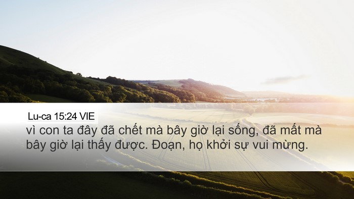 Lu-ca 15:24 VIE Desktop Wallpaper - vì con ta đây đã chết mà bây giờ lại - Desktop Bible Verse Wallpaper