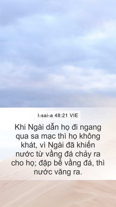 I-sai-a 48:21 VIE Bible Verse Image