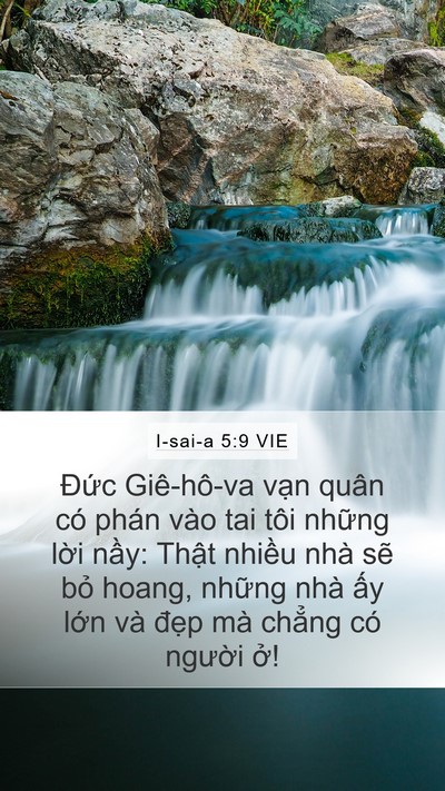 I-sai-a 5:9 VIE Mobile Phone Wallpaper - Đức Giê-hô-va vạn quân có phán vào tai - Mobile Bible Verse Wallpaper