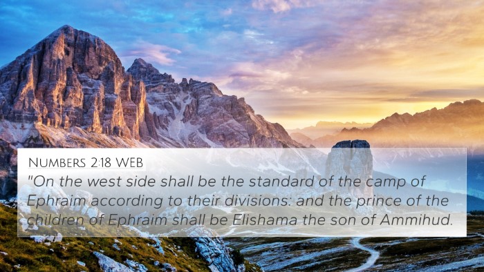 Numbers 2:18 WEB Bible Verse Image