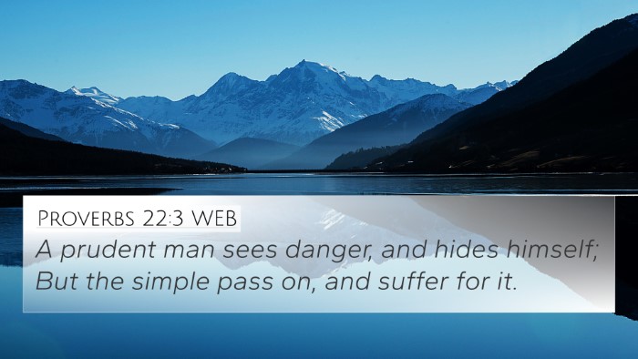 Proverbs 22:3 WEB Bible Verse Image