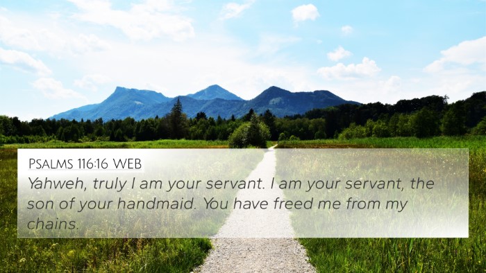 Psalms 116:16 WEB Bible Verse Image