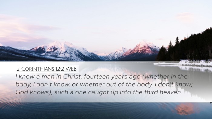 2 Corinthians 12:2 WEB Desktop Wallpaper - I know a man in Christ, fourteen years ago - Desktop Bible Verse Wallpaper