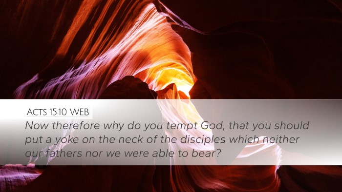 Acts 15:10 WEB Desktop Wallpaper - Now therefore why do you tempt God, that you - Desktop Bible Verse Wallpaper