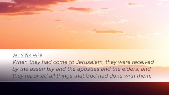 Acts 15:4 WEB Desktop Wallpaper - When they had come to Jerusalem, they were - Desktop Bible Verse Wallpaper