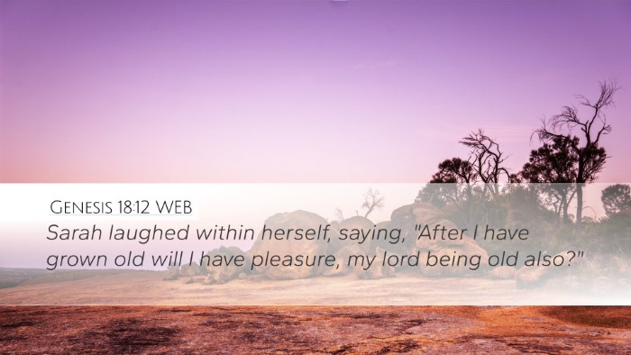 Genesis 18:12 WEB Desktop Wallpaper - Sarah laughed within herself, saying, 