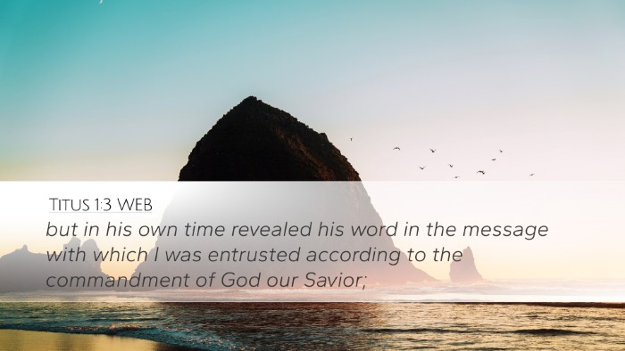 Titus 1:3 WEB Bible Verse Image