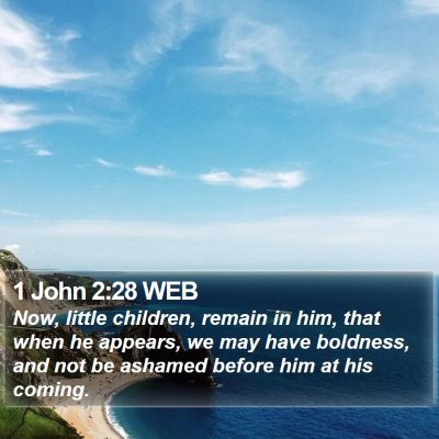 1 John 2:28 WEB Bible Verse Image