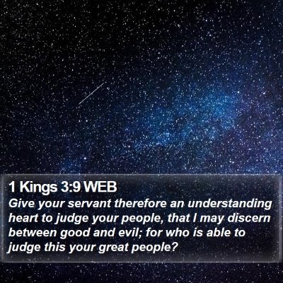 1 Kings 3:9 WEB Bible Verse Image