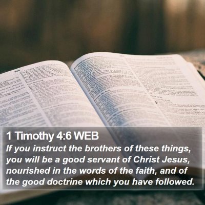 1 Timothy 4:6 WEB Bible Verse Image