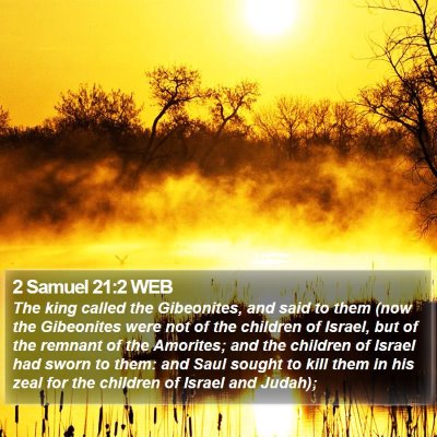 2 Samuel 21:2 WEB Bible Verse Image