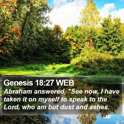 Genesis 18:27 WEB Bible Verse Image