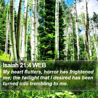 Isaiah 21:4 WEB Bible Verse Image