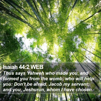 Isaiah 44:2 WEB Bible Verse Image