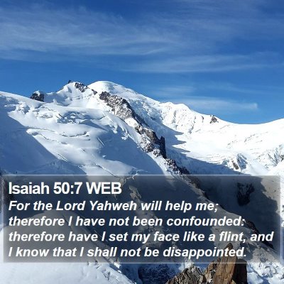 Isaiah 50:7 WEB Bible Verse Image