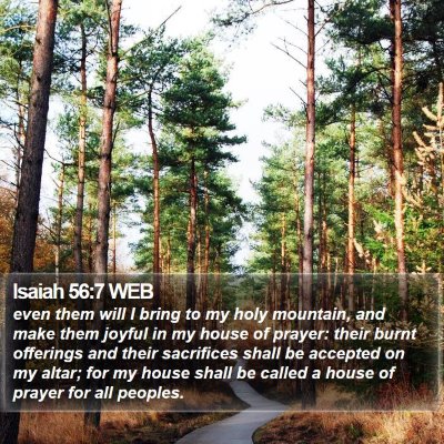 Isaiah 56:7 WEB Bible Verse Image