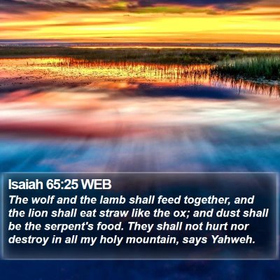 Isaiah 65:25 WEB Bible Verse Image