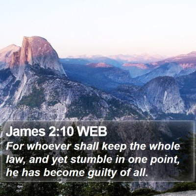 James 2:10 WEB Bible Verse Image