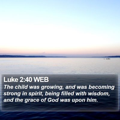 Luke 2:40 WEB Bible Verse Image