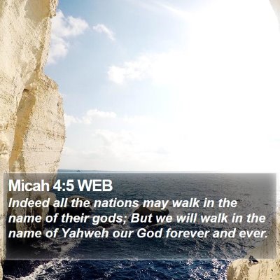 Micah 4:5 WEB Bible Verse Image