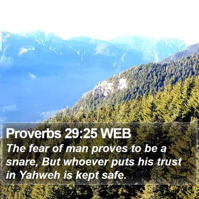 Proverbs 29:25 WEB Bible Verse Image