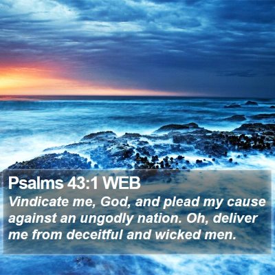 Psalms 43:1 WEB Bible Verse Image