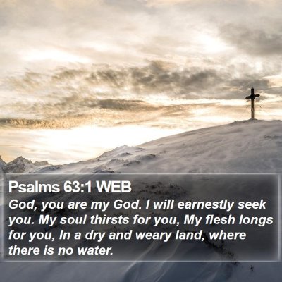 Psalms 63:1 WEB Bible Verse Image