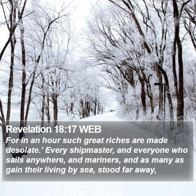 Revelation 18:17 WEB Bible Verse Image