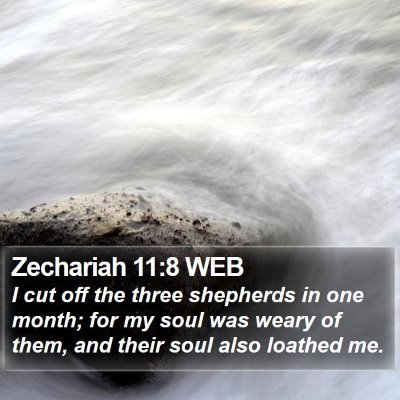 Zechariah 11:8 WEB Bible Verse Image