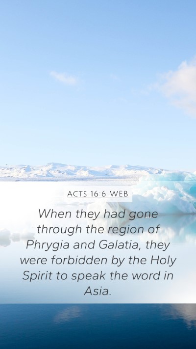 Acts 16:6 WEB Bible Verse Image